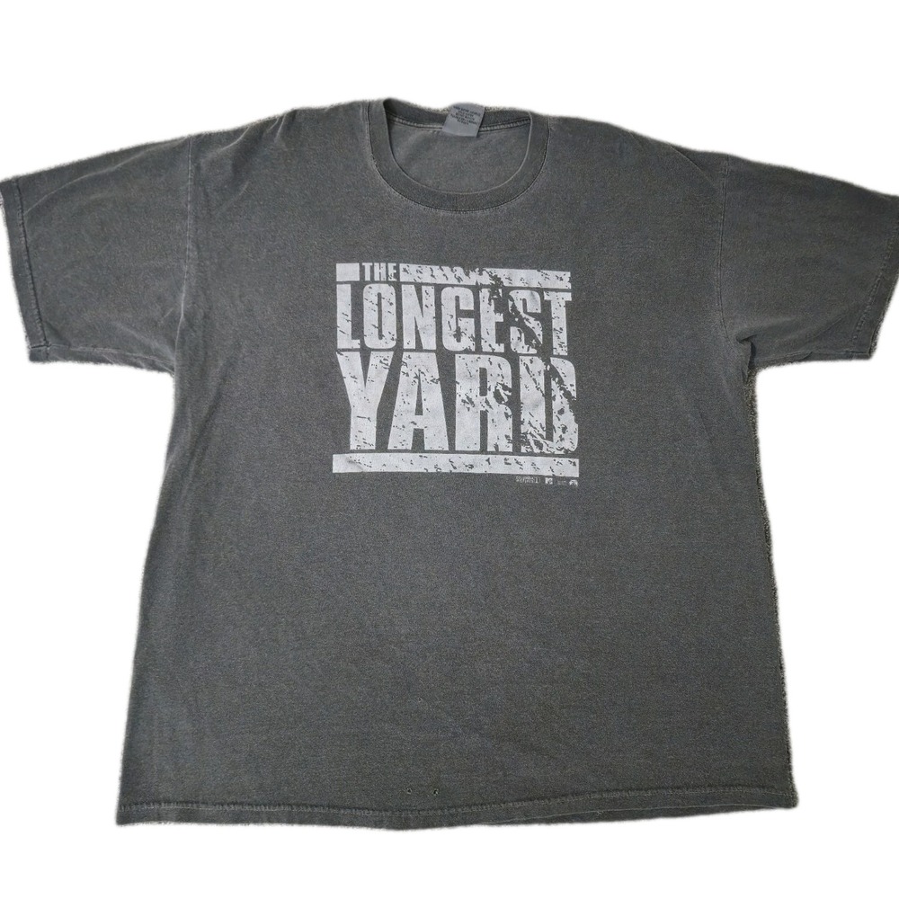 Vintage The Longest Yard Movie Adam Sandler 2005 Y2K Gray Shirt XL Comedy